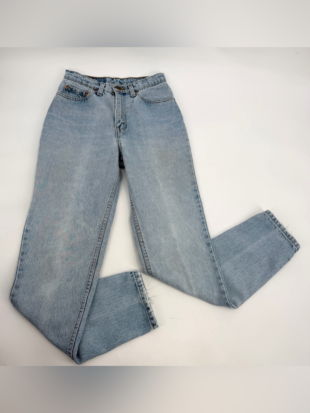Levi's Jeans Juniors 7 M Blue 512 Slim Fit Tapered Leg Vintage 90s Western READ